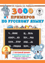 3000 примеров по русскому языку. 2 класс. Крупный шрифт