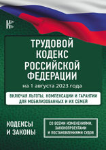 Трудовой Кодекс Российской Федерации на 1 августа 2023 года. Включая льготы, компенсации и гарантии для мобилизованных и их семей