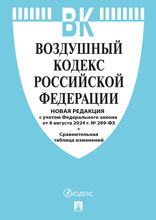 Воздушный кодекс РФ по состоянию на 08.08.2024 с таблицей изменений